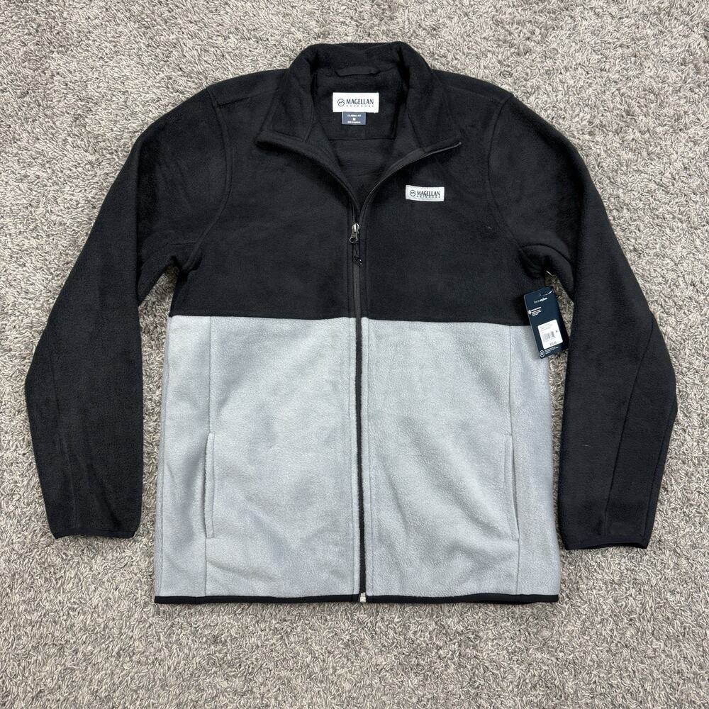Mens Magellan Outerwear Arctic Fleece Caviar Black Gray Mens M